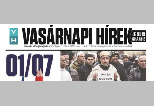 <h1>Je suis Charlie - a Vasárnapi Hírek címlapján</h1>-