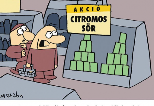 <h1>Citromos sör
– A menekültválsággal csak el akarják terelni a figyelmet azokról a súlyos veszélyekről, amik a hagyományos európai kultúrát fenyegetik!
MARABU rajza</h1>-